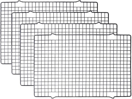 Tebery 4 Pack Black Heavy-Duty Wire Cooking Rack Baking Racks, Nonstick Baking by Tebery