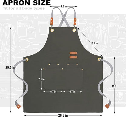 BeLuyi chef apron bib tool apron - Image 2