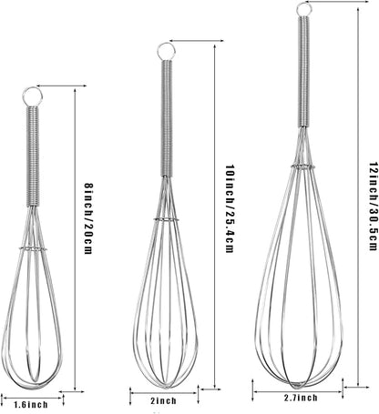 Digead Mini Wire Whisk, 10 & 12 Inch Small Whisk - Image 2