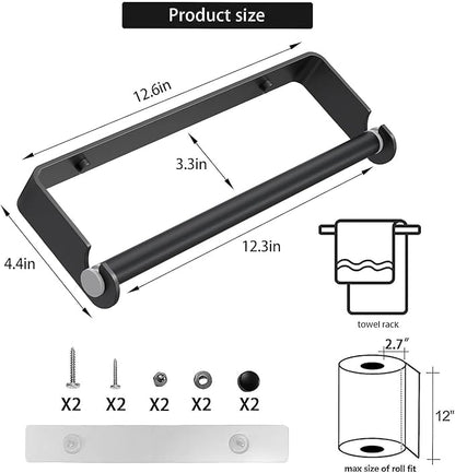 Aheucndg Under Cabinet Paper Towel Holder, Self Adhesive Wall Mount Paper Towel - Image 3