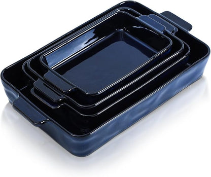 VICRAYS Ceramic Bakeware Set, Porcelain Rectangular Lasagna Pans Casserole Dish by VicraysCeramic