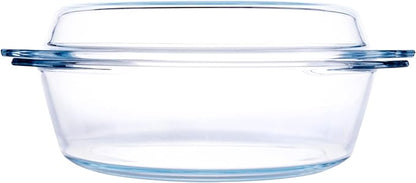 Round Tempered Glass Casserole Dish by HUSANMP