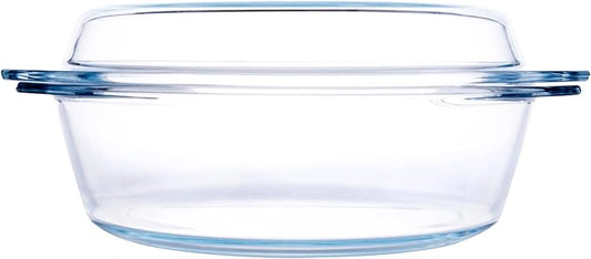 Round Tempered Glass Casserole Dish by HUSANMP