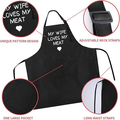 Rosoz Funny BBQ Black Chef Aprons - Image 5