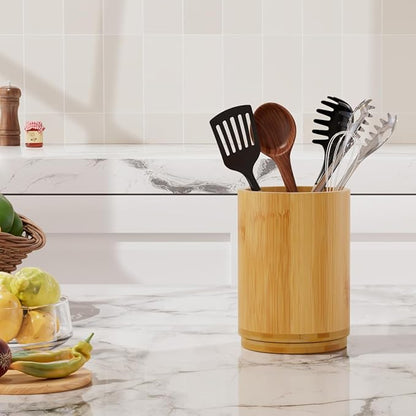 Utensil Holder, Bamboo Kitchen Utensil Holder - Image 7