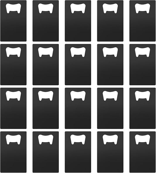 20 Pcs Stainless Steel Metal Card Beer Bottle Openers, DIY Party Favor Wedding by Yugada