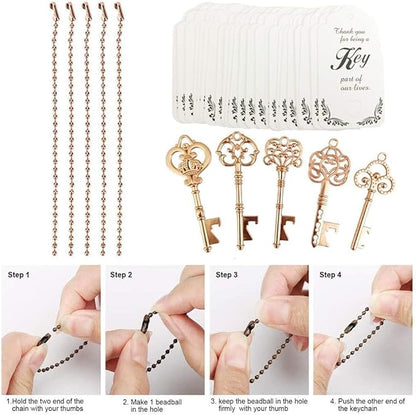 WODEGIFT 50 PCS Wedding Favors Key Bottle Openers, Bridal Shower Party Favors - Image 5