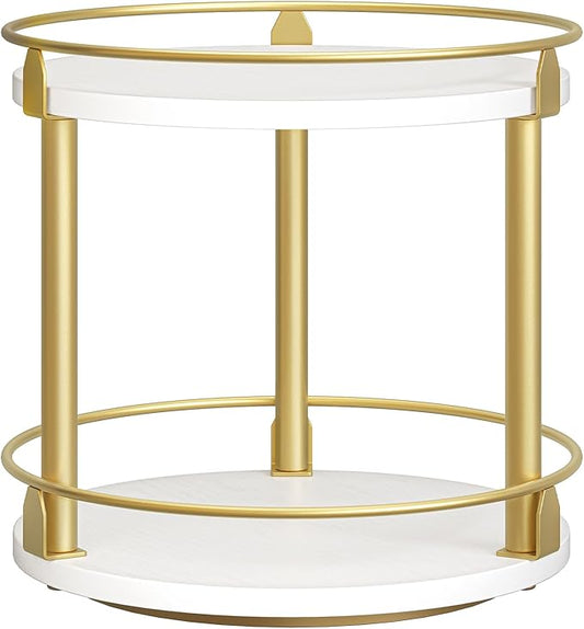 YATINEY Lazy Susan Organizer, Rotating Spice Rack, 2 Tier Spice Turntable by Yatiney