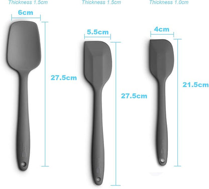 Silicone Spatula 3‑Piece Set Heat Resistant 600°F Non‑Stick Rubber Spatulas - Image 2