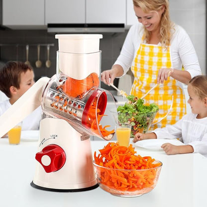 Ourokhome Rotary Cheese Grater Hand Crank, Kitchen Shredder Speed Mandolin - Image 8