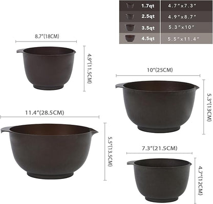 BoxedHome 4 Quart Large Plastic Mixing Bowls, Microwave Safe Mixing Bowl Set - Image 3