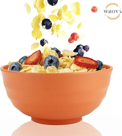Wheat Straw Bowls Set 60 OZ Unbreakable Large Cereal Set of 6 - Image 6