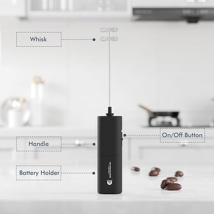 Powerful Milk Frother with Self-Stand Design, Handheld Foam Maker Mini Whisk - Image 3