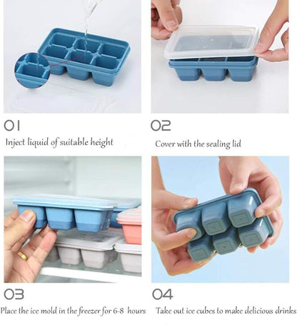 Ice Cube Trays for Freezer 3 Pack - Image 3