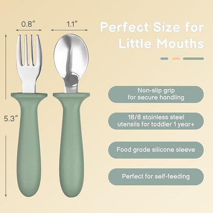 Eascrozn Toddler Utensils, 6 Pack kids Silverware Set - Image 2