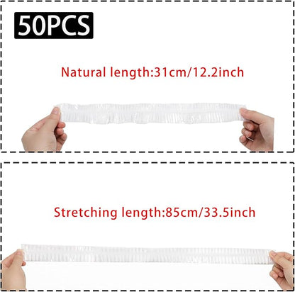 50 Pcs Extra Large Bowl Covers Fits Bowls Up to 17" Stretch Reusable Plate - Image 2