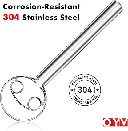 OYV 304 stainless steel dough whisk, Dishwasher Safe Danish Dough Whisk - Image 2