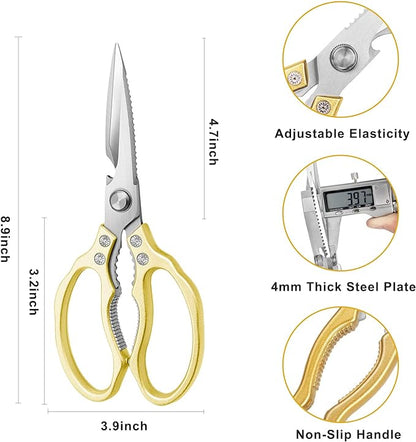 AWinjoy Kitchen Scissors, Heavy Duty Sharp Shears Dishwasher Safe, Kitchen - Image 2