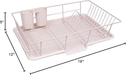 Sweet Home Collection 3 Piece Dish Drainer Rack Set - Image 2