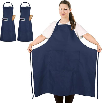 2 Pcs Plus Size Chef Apron, Unisex Professional Apron by FunChaos