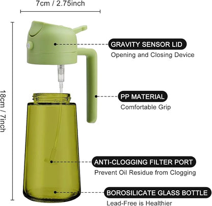 2 In 1 Oil Dispenser And Oil Sprayer, 16 Oz/470 Ml Oil Dispenser - Image 5