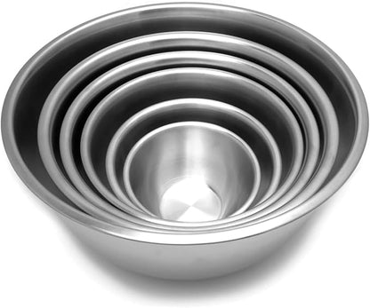 Fox Run 6-Piece Nesting Stainless Steel Polished Mirror Finish Mixing Bowls Set - Image 4