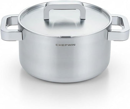 316 Stainless Steel 3.6 Quart Heavy Duty Soup Pot by CHEFWIN