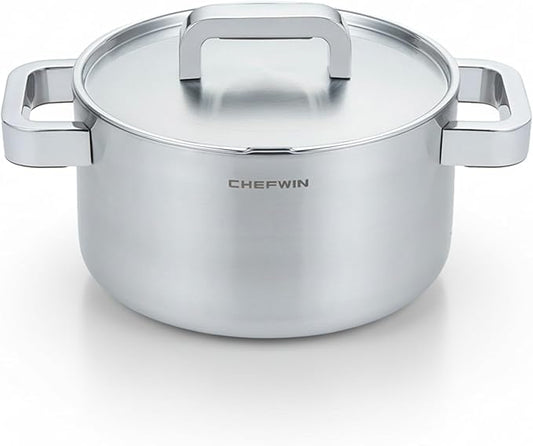316 Stainless Steel 3.6 Quart Heavy Duty Soup Pot by CHEFWIN