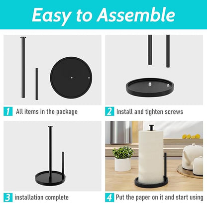 Paper Towel Holder Countertop, Standing Paper Roll Holder - Image 9