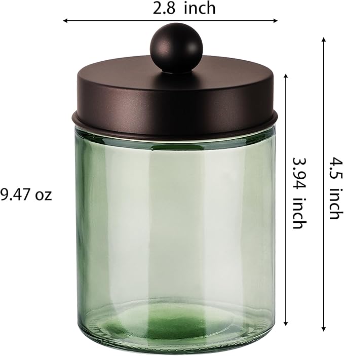 3 Pack Apothecary Jar Canisters Bathroom Vanity Organizer - Image 7