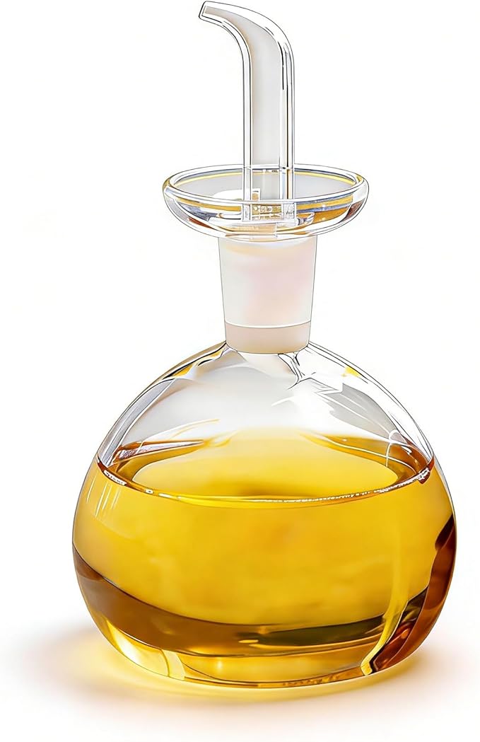 ELETON Cylindrical 16 oz Olive Oil Dispenser Bottle Glass - Image 6