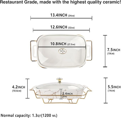 11" x 7" Ceramic Casserole Dish - Image 2