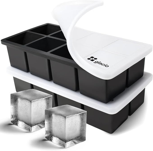 Ice Cube Molds – 2-Pack Silicone Trays by glacio