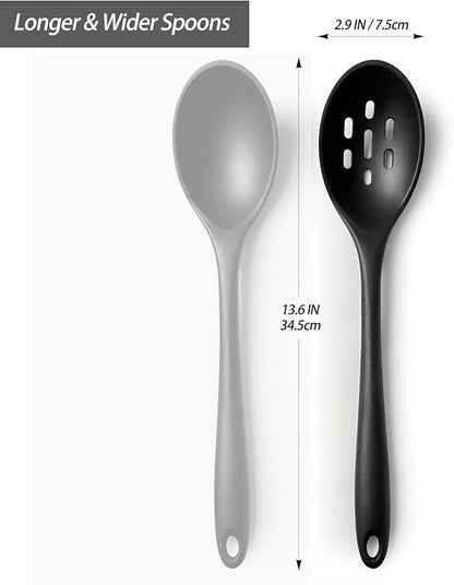 Silicone Slotted Spoons for Cooking - Image 2