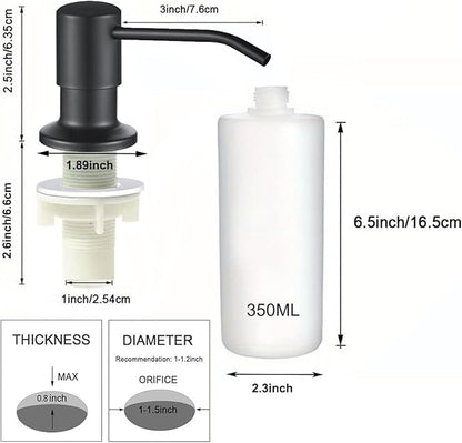 Soap Dispenser for Kitchen Sink, Stainless Steel Built in Soap Dispenser - Image 3