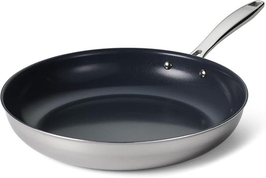 Tramontina Signature 12-Inch Tri-Ply Clad Stainless Steel Large Frying Pan by Tramontina