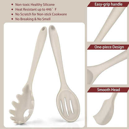 P&P CHEF Silicone Cooking Utensils Set of 7, Heat-proof Kitchen Utensils Set - Image 3