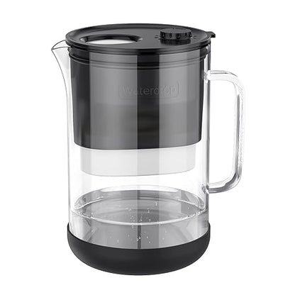 Waterdrop PT-09BL 10-Cup Large Glass Water Filter Pitcher, Eco-Friendly by Waterdrop