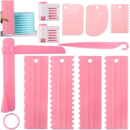 11 Pcs Cake Scraper Set Cake Edge Scraper Cutters by Dwwffer