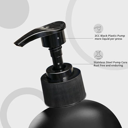 MOMEEMO Matte Black Soap Dispenser Bathroom Set, Contains Lotion and Hand Soap - Image 4