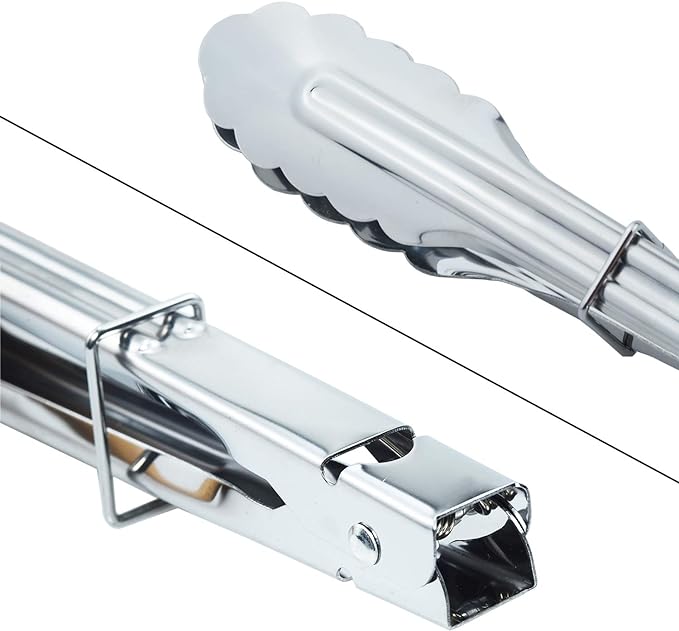 HINMAY Stainless Steel Serving Tongs Grilling Tongs - Image 4