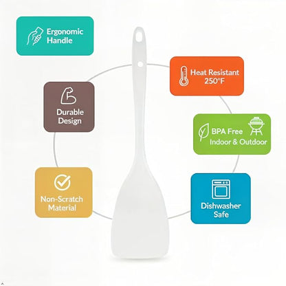 Spatula, Turner for Non-stick pans, Heat Resistant, BPA Free Melamine Utensil - Image 3