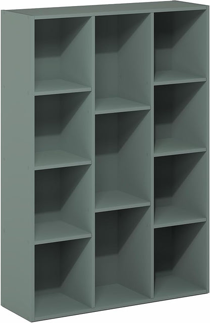 Furinno LUDER Book Shelf, 11-Cube Bookshelf, Reversible Bookcase, 9.4 x 29.1 x - Image 6
