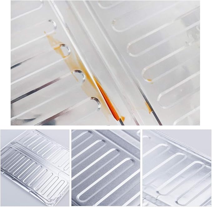 Hztyyier 3 Sided Oil Proof Aluminum Foil Splatter Guard Foldable Heat Insulation - Image 8