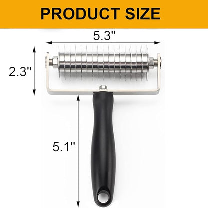 Pastry Lattice Roller Cutter, Stainless Steel Multi-Wheel Dough Cutter - Image 5