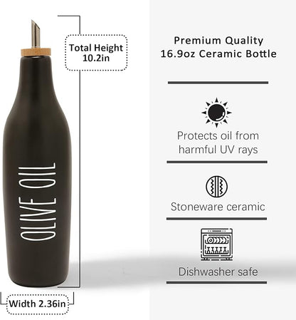 HOMCDALY Ceramic Olive Oil Dispenser - Image 3
