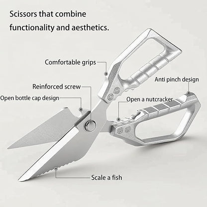 Scissors all Purpose, Stainless Steel Heavy Duty Kitchen Shears, Meat Scissors - Image 2
