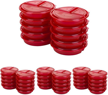 GoodCook Meal Prep Containers Set Microwave & Dishwasher-Safe Round Food by GoodCook