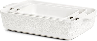 Ceramic Baking Dish Set of 3, Casserole Dishes - Image 8