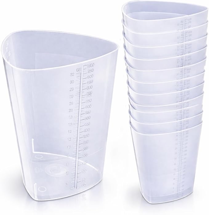 Vakly Graduated Intake Output Container 32 oz – Plastic Triangular Measuring by Vakly